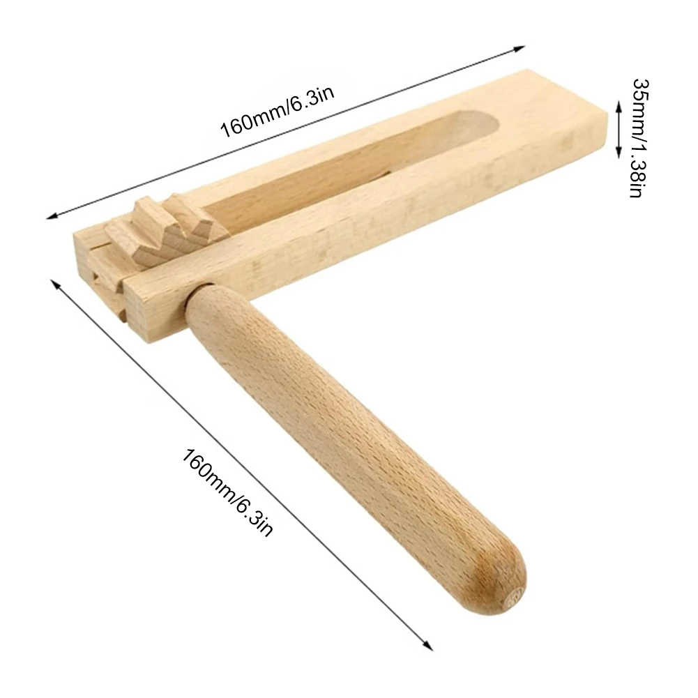 2Pcs Wooden Spinning Rattle Ratchet Toys Castanet Musical Instrument Traditional Matraca Toy for Game Party Activities