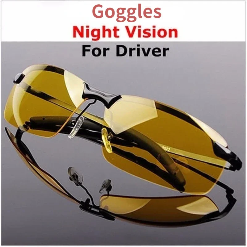 Anti-UV Night Vision Sunglasses Night Vision Glasses Day Night Driving Glasses Sunglasses For Men Polarized Fashion Outside Adult Eyewear