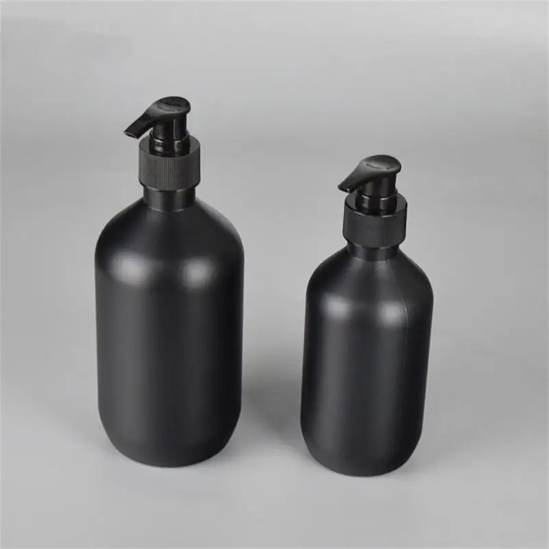 1/3/5Pcs Matte Black 300/500ml Soap Bottle Liquid Soap Dispenser Refillable Empty Shampoo Conditioner Container Bathroom Supplie 5