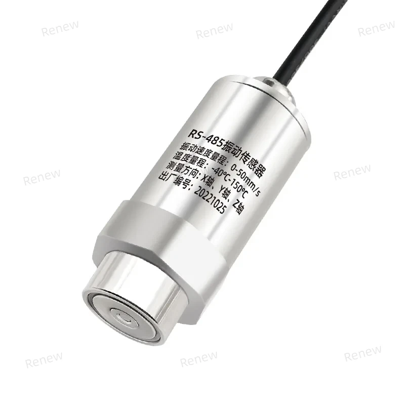 Vibration sensor frequency tester motor bearing mechanical temperature three-axis vibration detector waterproof RS485 4-20MA 2
