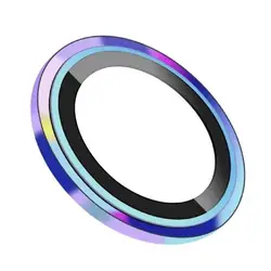 Durable Metal Camera Lens Protector Film with Ring for Moto Razr 50 (Colorful)