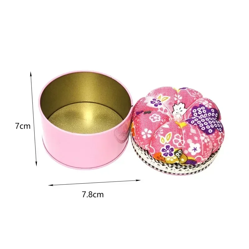 Pumpkin Needle Pin Cushion Sewing Access Round Needle Pin Pillow Storage Box Case DIY Craft Needlework Stitching Embroidery