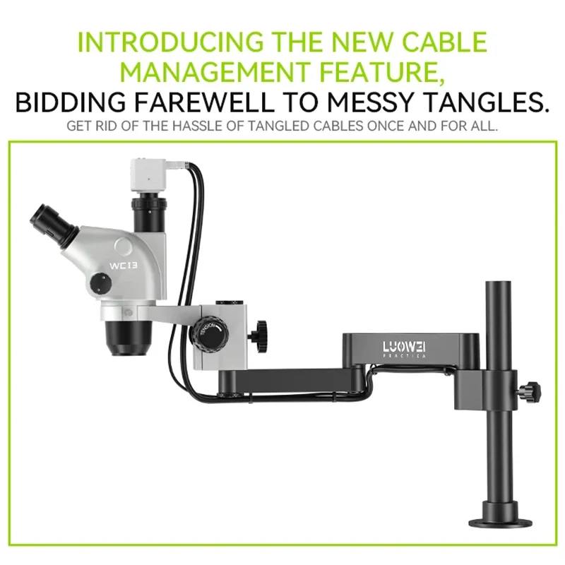 Microscope Arm Stand Luowei LW-017 Microscope Swing Arm Microscope Bracket Arm Universal Flexible Folding Fixed Lifting Metal Forging Bracket