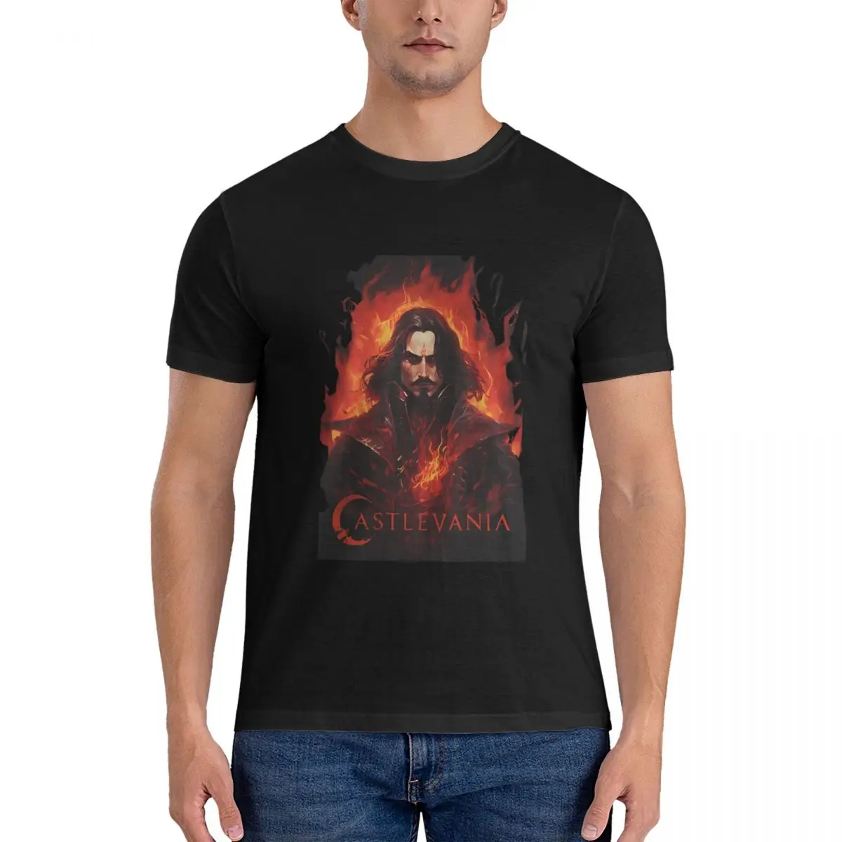 Fantastic Men T Shirt Castlevania Novelty Tees Short Sleeve O Neck T-Shirts 100% Cotton Gift Idea Clothing