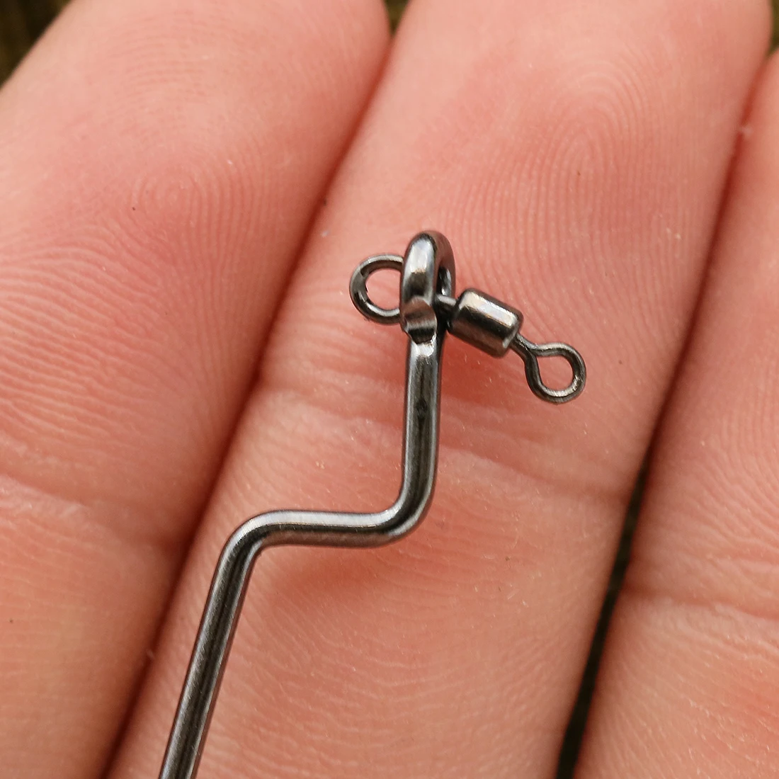 FishTrip Drop Shot Haken mit Drehgelenk, 10 Stück EWG Wide Gap Wurmhaken zum Weichköderangeln, Salzwasser, Süßwasser für Barschwels – Detail 3