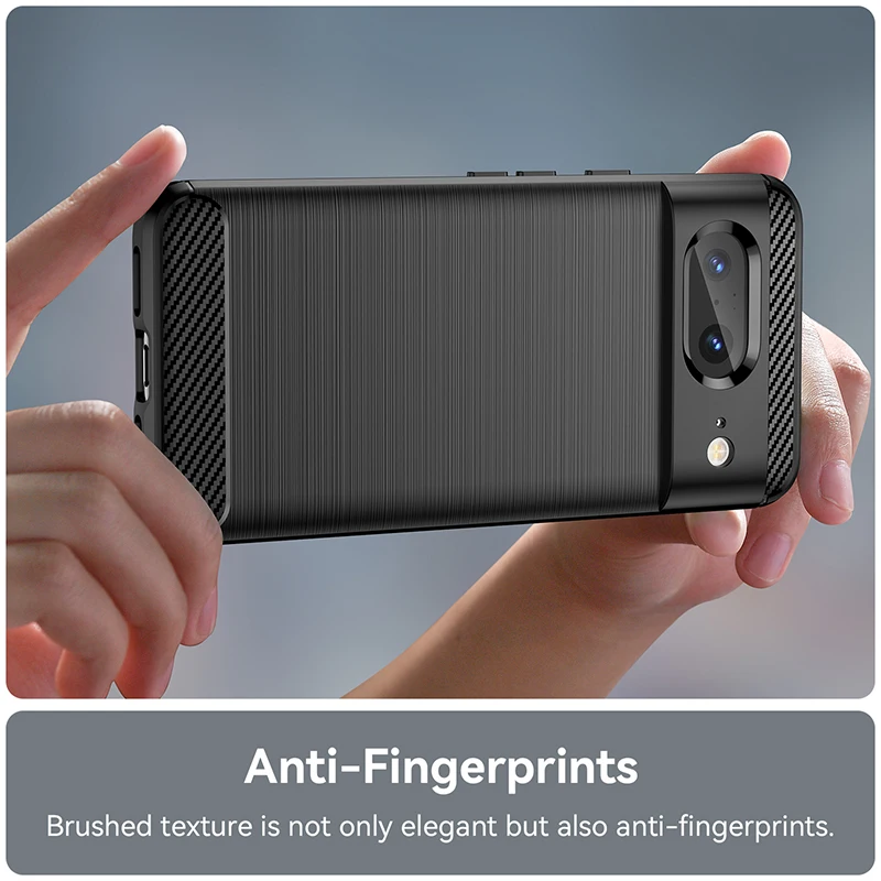 Carbon Fiber Silicone Soft Shockproof Case - Thick Armor Protection