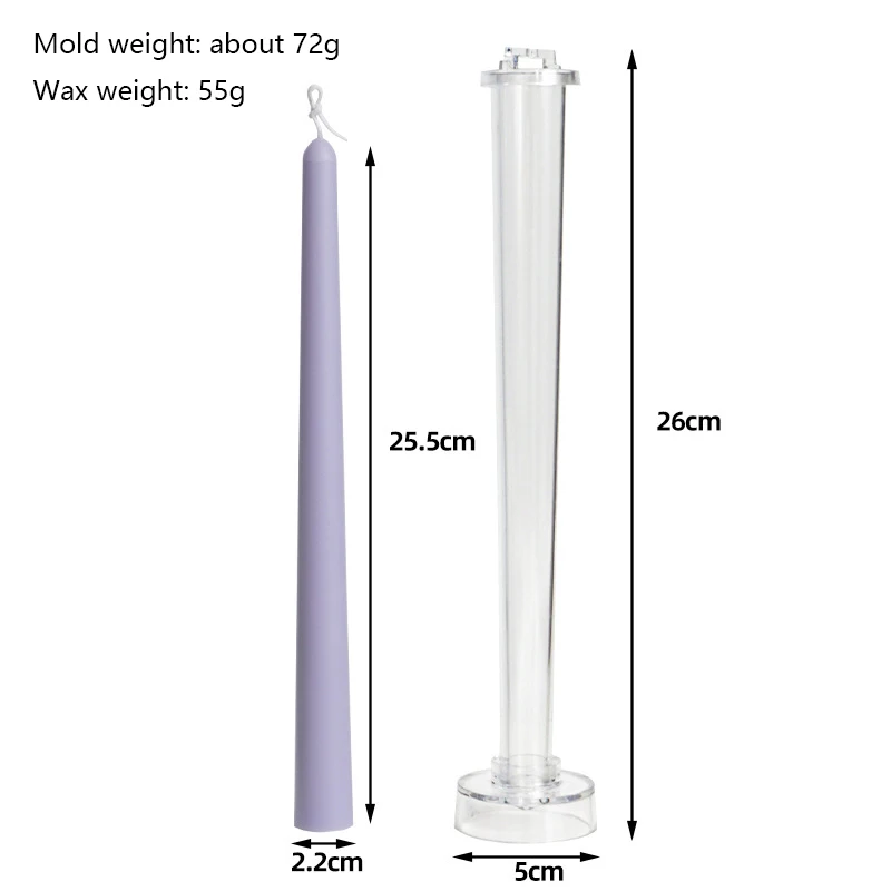 Nordic Style Round Head Rod Transparent Mold Large and Small Head Pole Home Ornaments DIY Aromatherapy Candle Mold