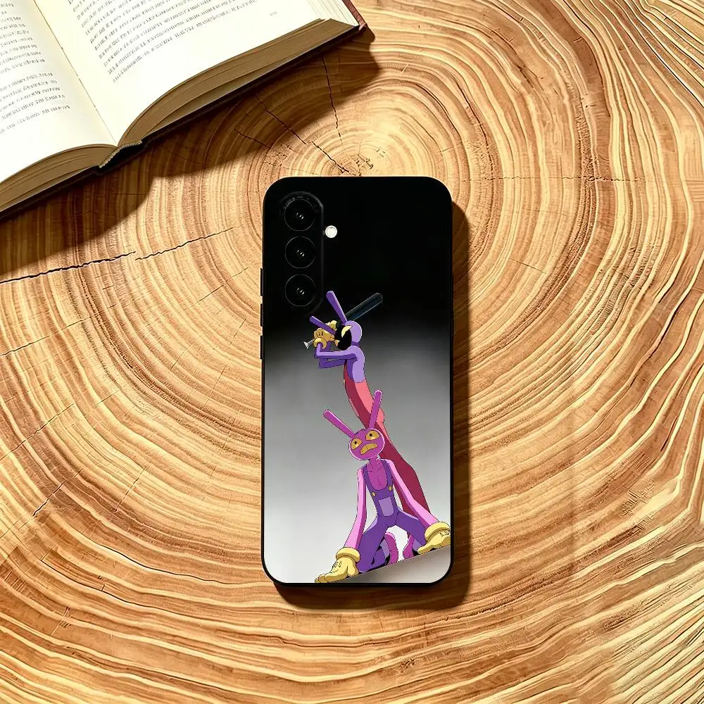 Sleek Black Soft Phone Case - Amazing D-Digital Circus Edition