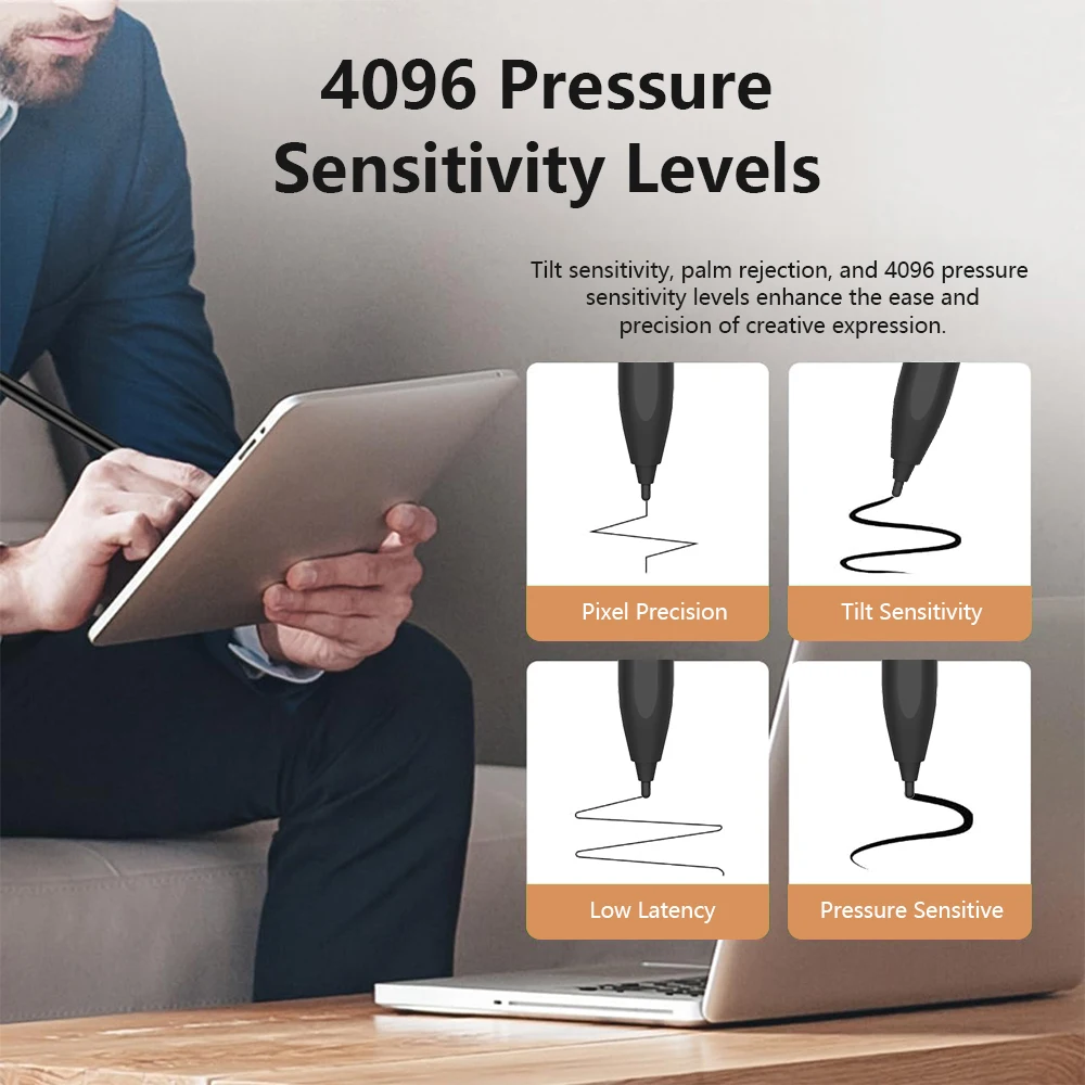 Stilo EMR con Gomma Digitale, sensibilità Alla Pressione 4096, Rifiuto del Palmo, Penna Digitale per Dispositivi EMR Straordinari per per Kindle Scribe per Galaxy Tab S6
