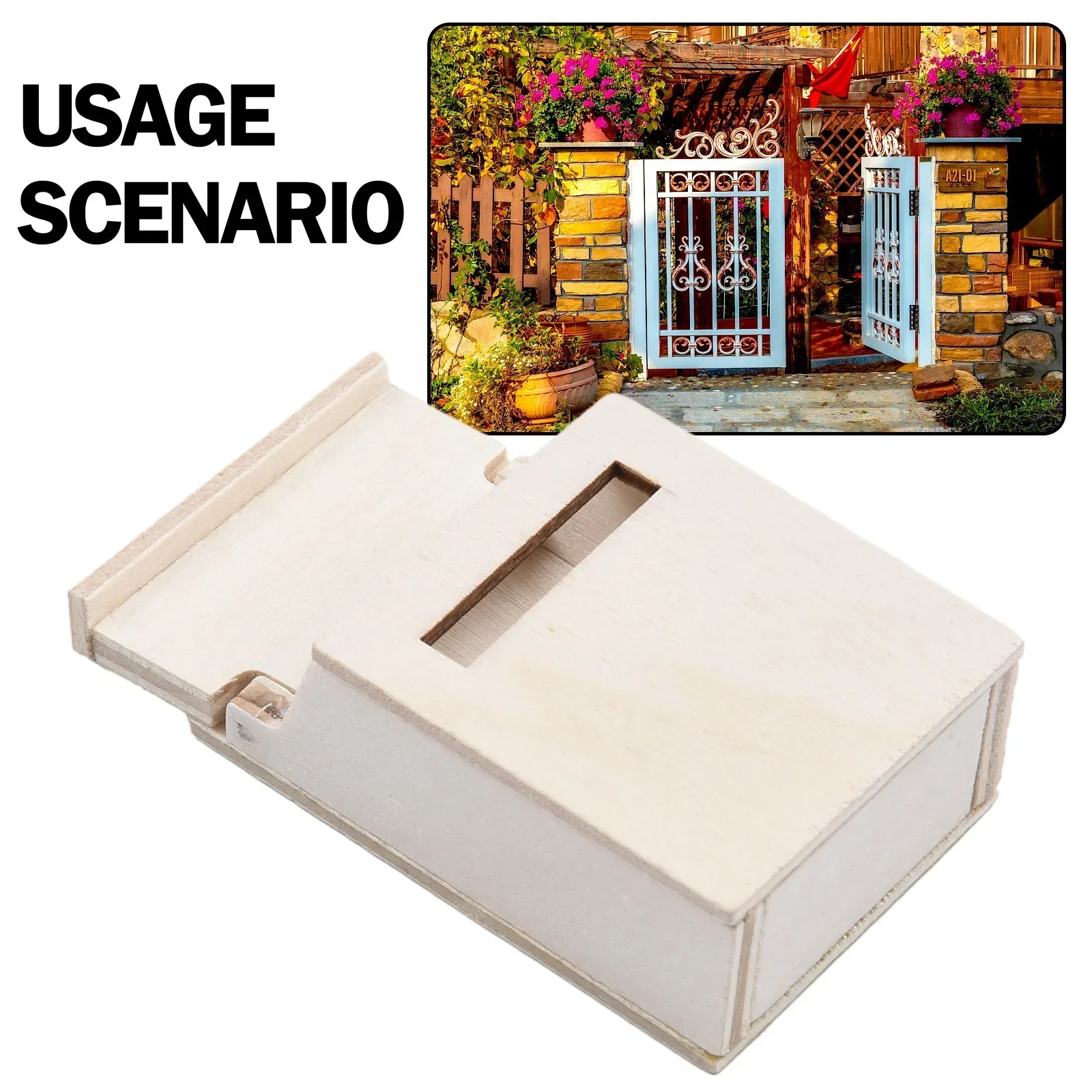 Nostalgic Miniature Wooden Flip Mailbox Model Beautifully Crafted Bring Realism And Fun To Your Miniature Setting