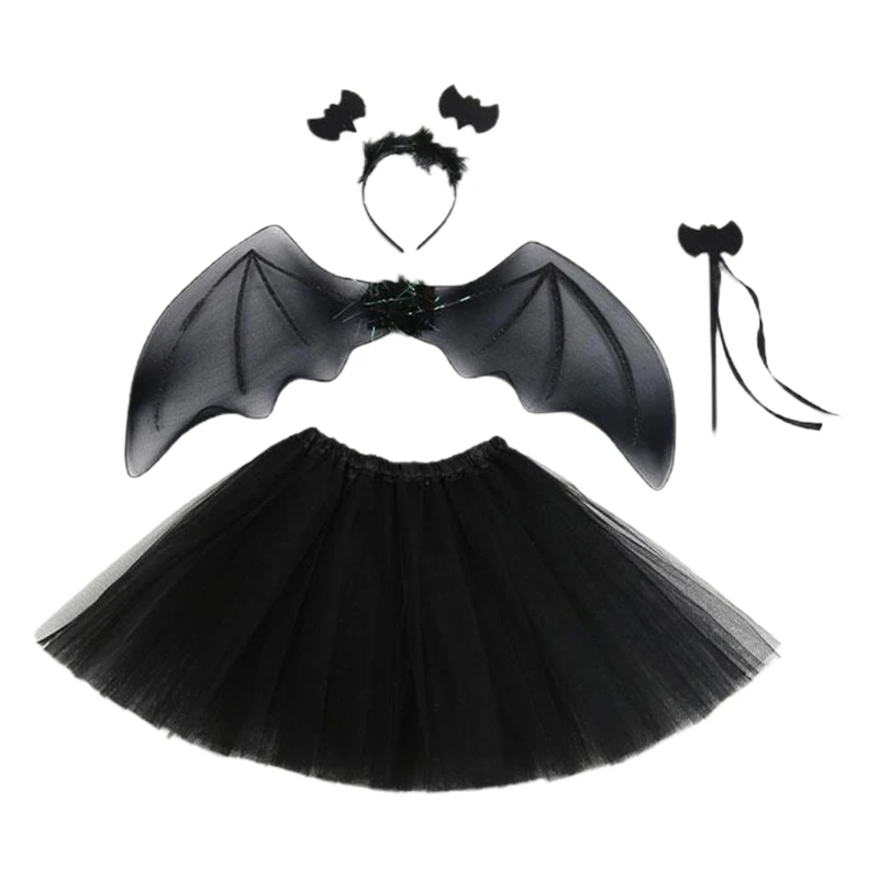 

Bat Little Girl Fairy Wing Wand Headwear Skirt for Kid Birthday Party Favor
