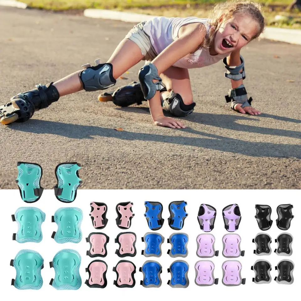 thumbnail image 2 of Oeyliz Kids Protective Gear Set - 6-in-1 Knee Elbow Wrist Pads For Sports Ages 3-7 2 of 10