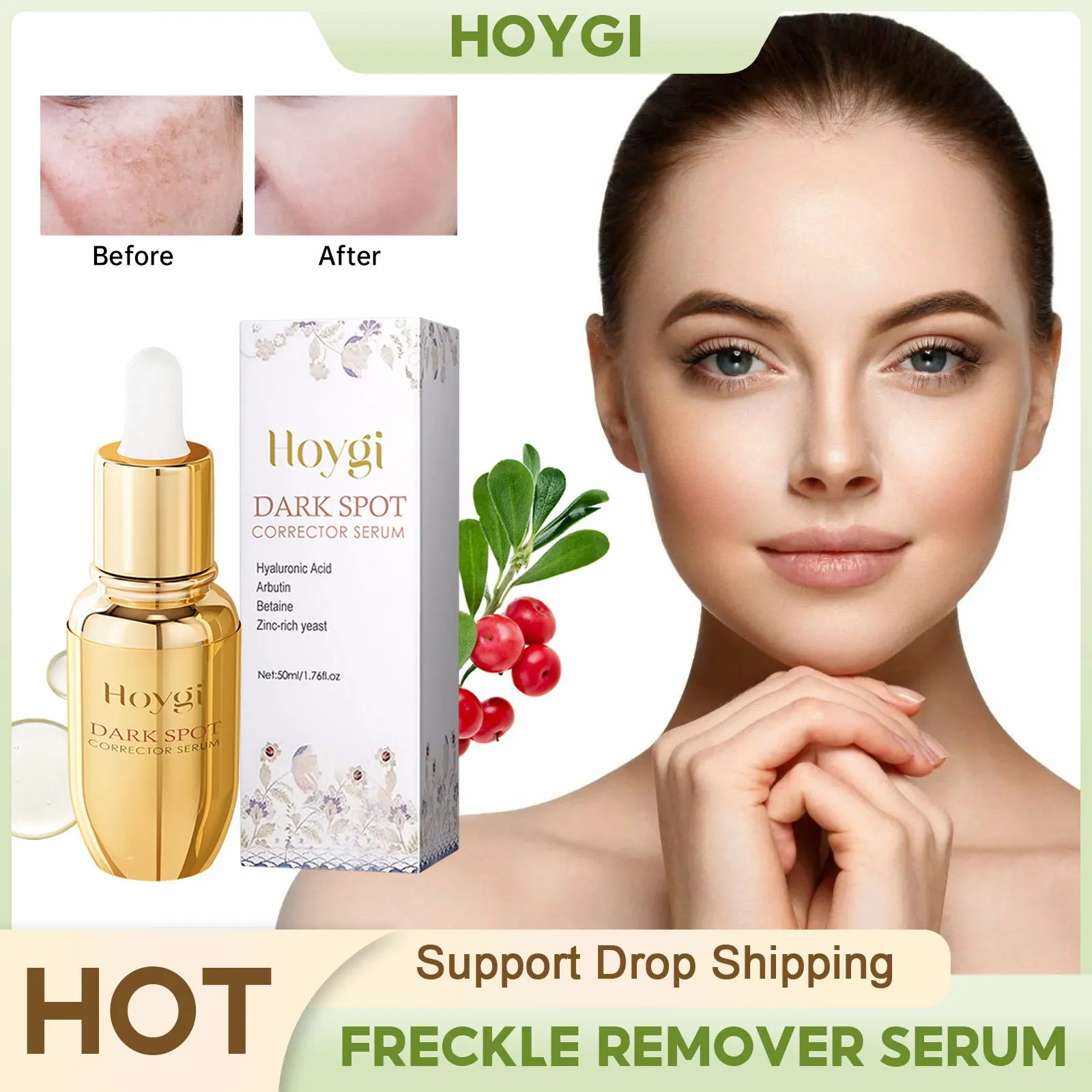 

Freckle Remover Serum Fade Acne Age Spots Anti Chloasma Melasma Melanin Reduce Redness Whitening Pigmentation Corrector Essence