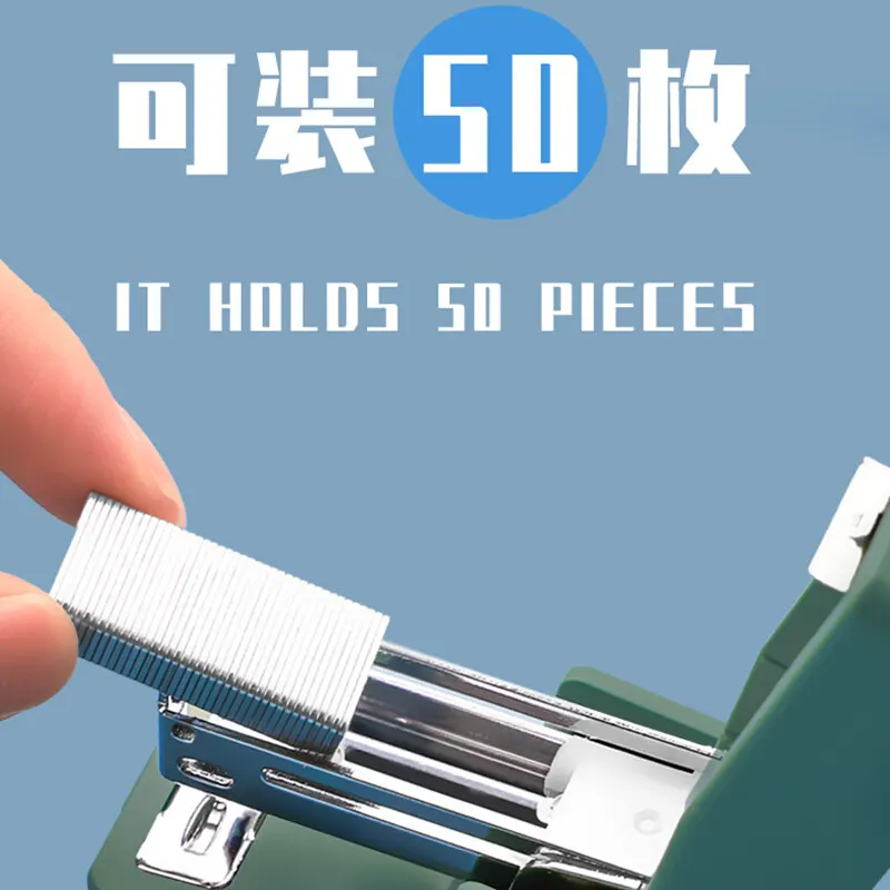 Mini Stapler with Staples 24/6 Small Cute Morandi Student Office Binding Supplies