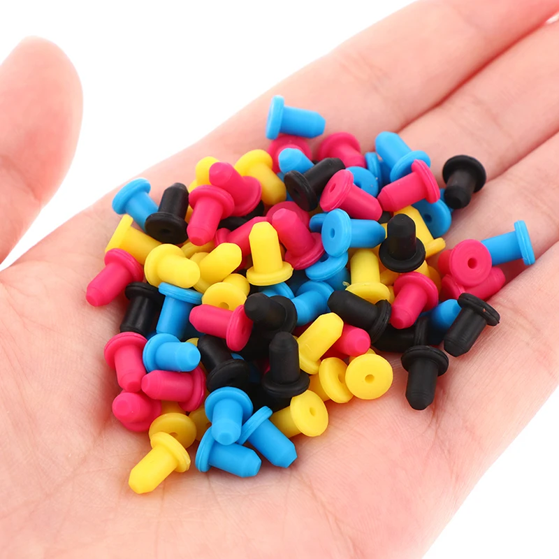 

10pcs Random 4mm High elastic Refitting tool ink cartridge Fixed printer accessories rubber seal silicone plug