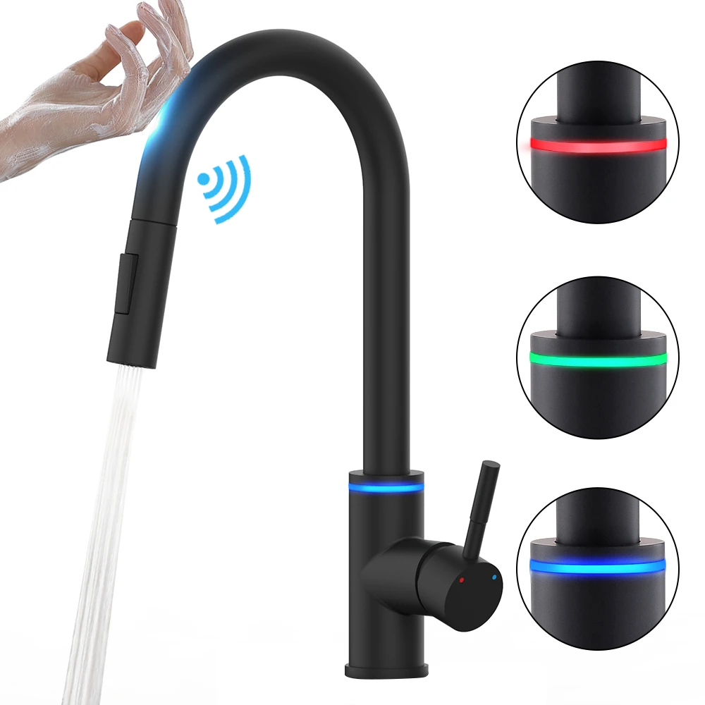 Smart Touch Kitchen Faucets Crane For Sensor Kitchen Water Tap Sink Mixer Rotate Touch Faucet Sensor Water Mixer KH-1005