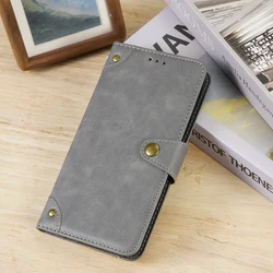 Leather Retro Metal Buckle Phone Case - Elegant Cover with Classic Design (GRAY)