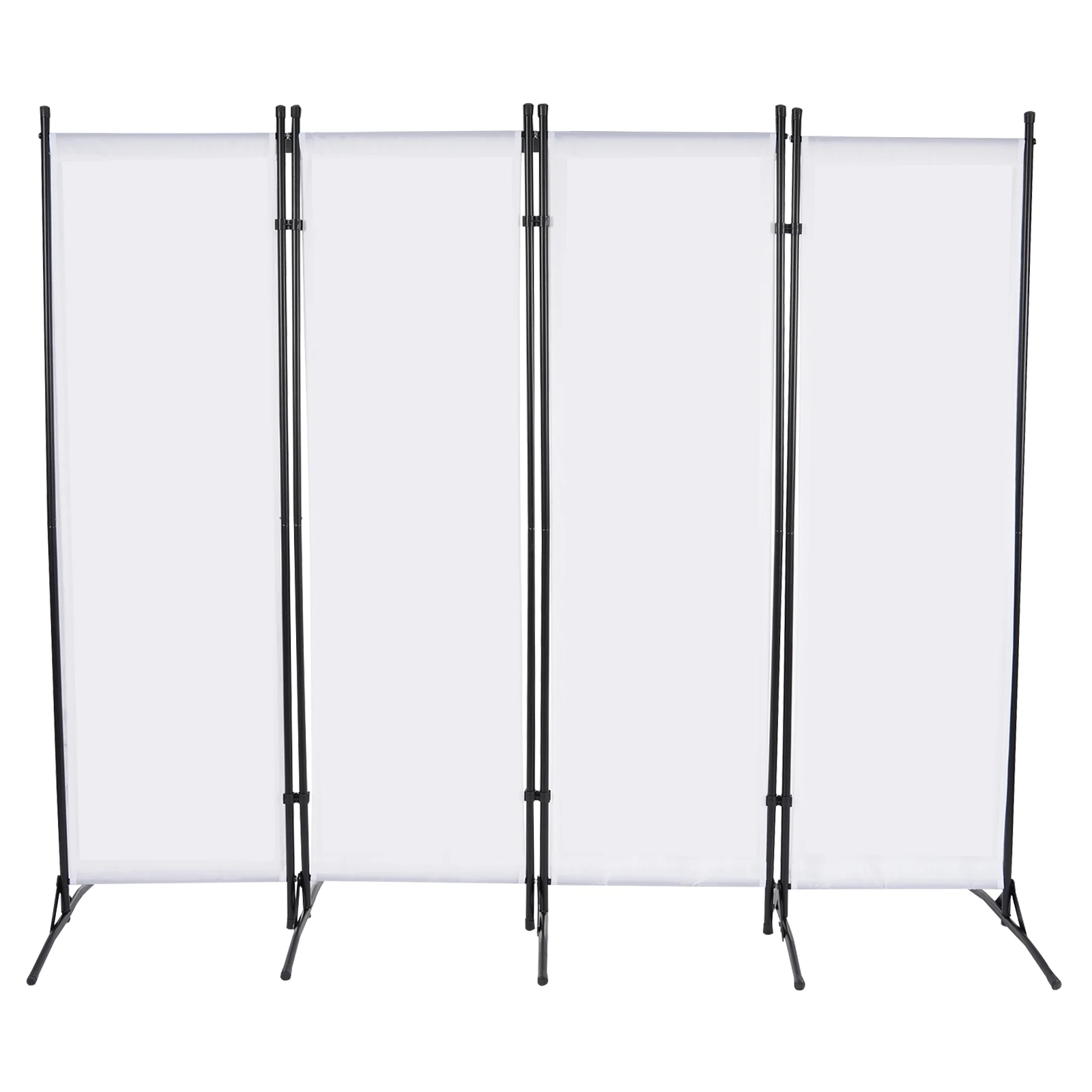Séparateur de pièce pliant à 4 panneaux, cloison de confidentialité blanche moderne pour bureau et chambre à coucher, séparateur autoportant