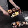 Food Stainless Steel Tray Buffet Presentation Trays Metal Food Serving Plate Kitchen Organizer Trays Decorative Kitchenware 1