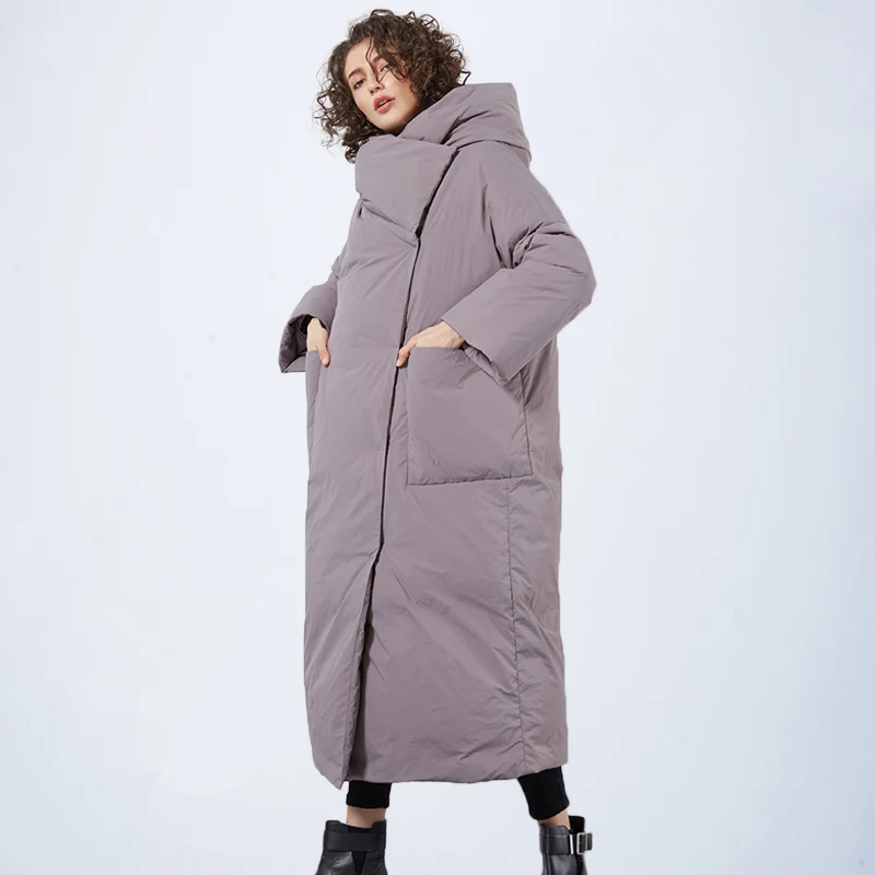 KJMYYX 2023 Winter Womens Oversized Hooded Parkas Coats Plus Size