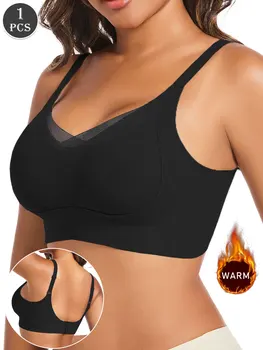 1pc Women's Casual Black Push Up Bra With Medium Stretch Fabric 1