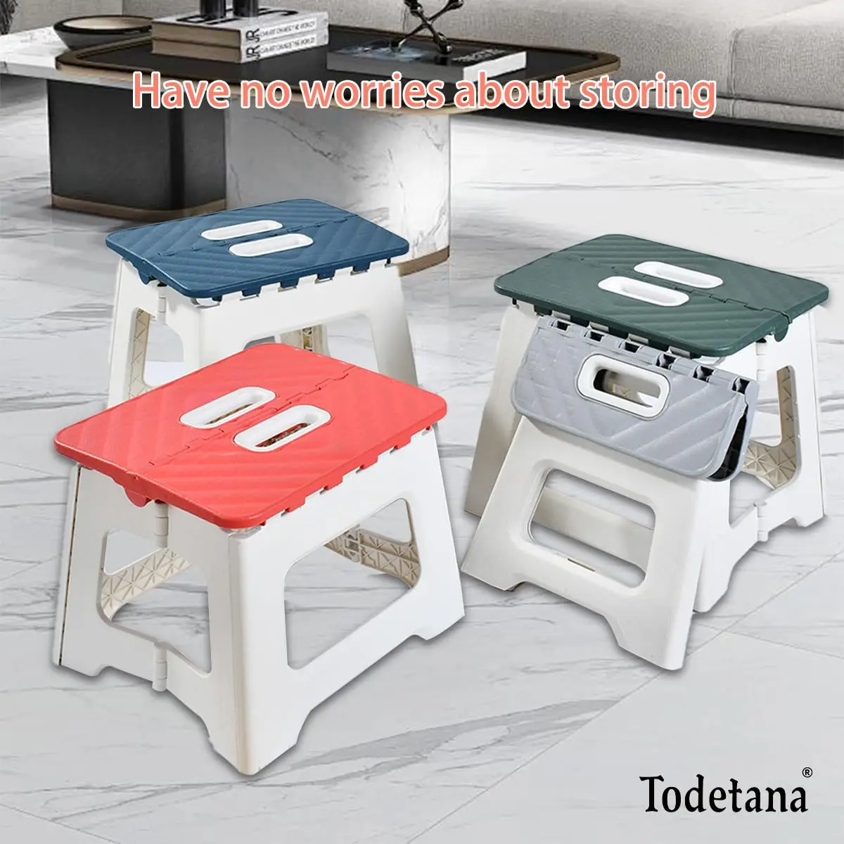 Outdoor Folding Stool Portable Household Plastic Small Stool Outdoor Fishing Camping Stall Children Small Bench Gifts