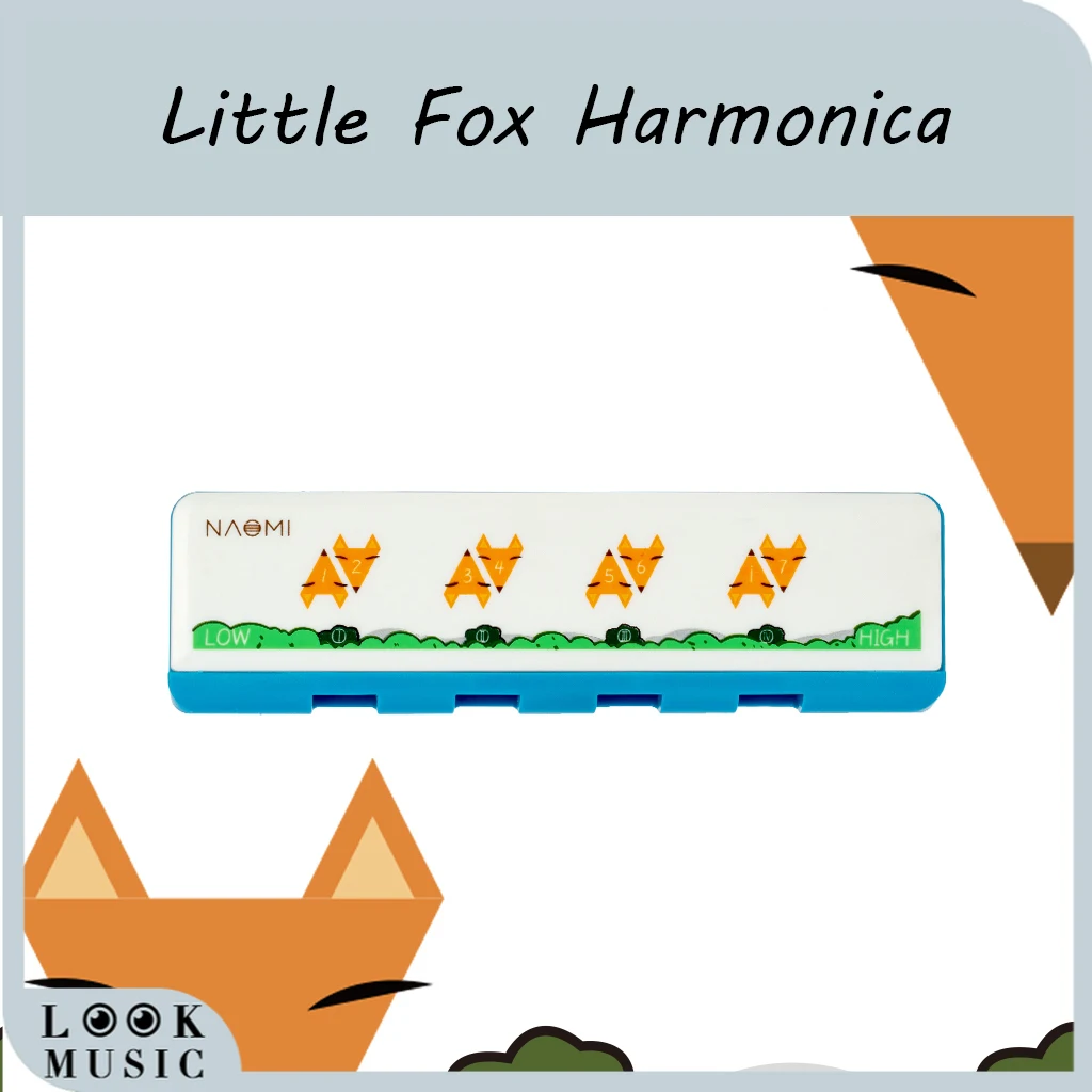 Гармоника Little Fox с 4 отверстиями милая гармоника для начинающих детская рисунком