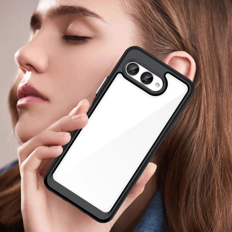 Acrylic Transparent Anti-Shock Hard Case - Clear TPU+PC Plastic Cover