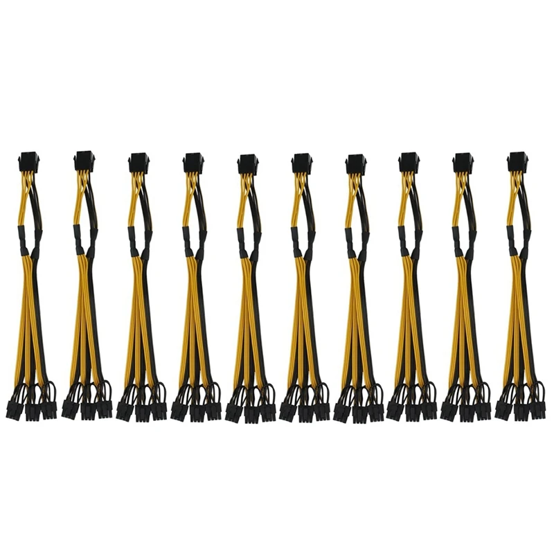 

10 шт./лот ATX 12 в ЦП 8 Pin до 3x8 Pin (6 + 2) Pin PCI-E Male сплиттер удлинитель питания кабель адаптера для видеокарты