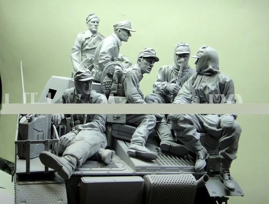 Kit De Figurines En Résine équipage De Char US 1/16 - 2 Figurines Militaires Non Assemblées, Peinture à Prévoir