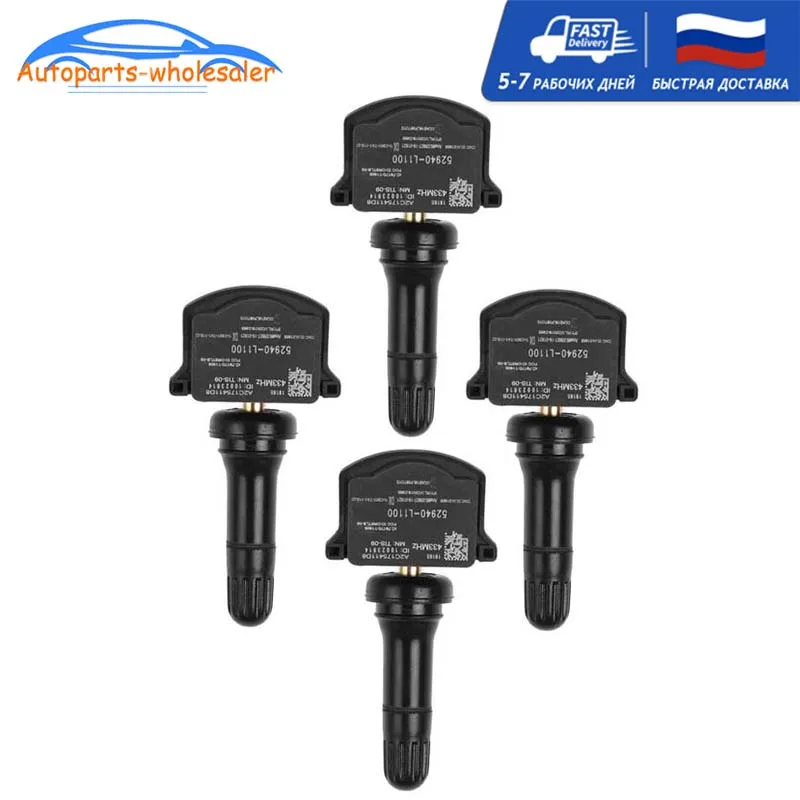

4 шт. 52940-L1100 52940L1100 для 2019-2020 Hyundai Sonata DN8 для KIA Seltos автомобильный TPMS датчик давления в шинах монитор 433 МГц