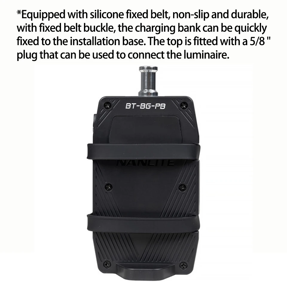 Nanlite BT-BG-PB Power Bank Battery Grip for FC-60B and FC-120B Support Handheld or with the Light Frame Installation