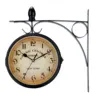 Double Sided Train Station Waterproof Wall Clock For Garden Retro Wrought Iron Metal Wall Clock Silent Indoor Outdoor Decoration 5