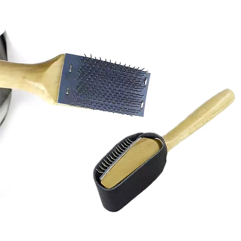 Wooden Suede Sole Wire Shoe Brush Cleaners Ballet Dance Shoes Cleaning Brushes Shoes Brushes for Home Cleaning Footwears 4