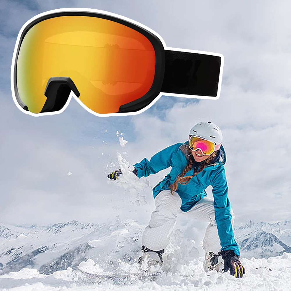 

UV Protection Wide View Ski Goggles Non-Slip Anti-Collision Snow Goggles For Men Women Youth Teen