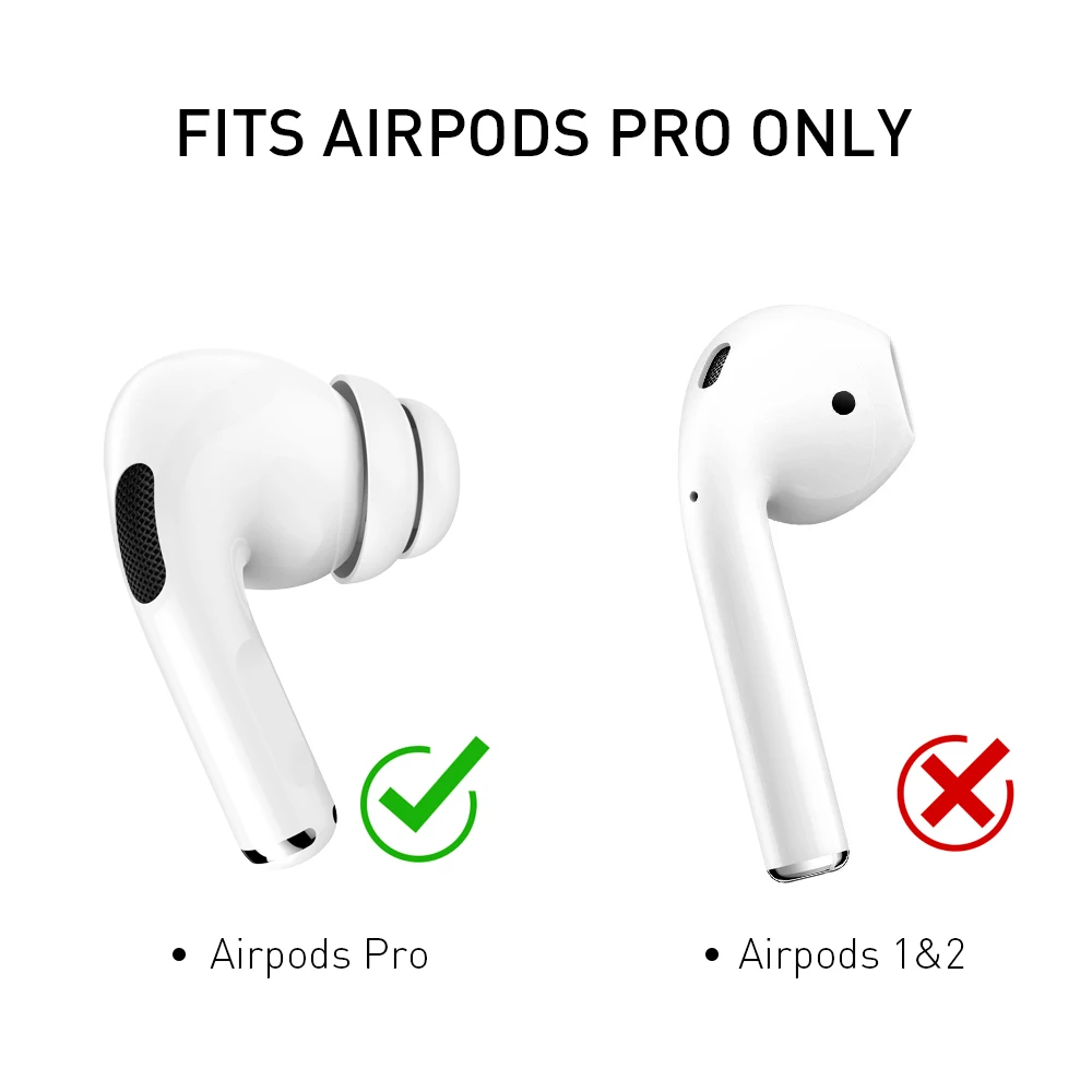 Almohadilla de Repuesto 3 Pares para Airpods Pro y Airpods Pro 2 con  Orificio para ReduccióN de Ruido Y Caja de Almacenamiento PortáTil y se  Ajustan