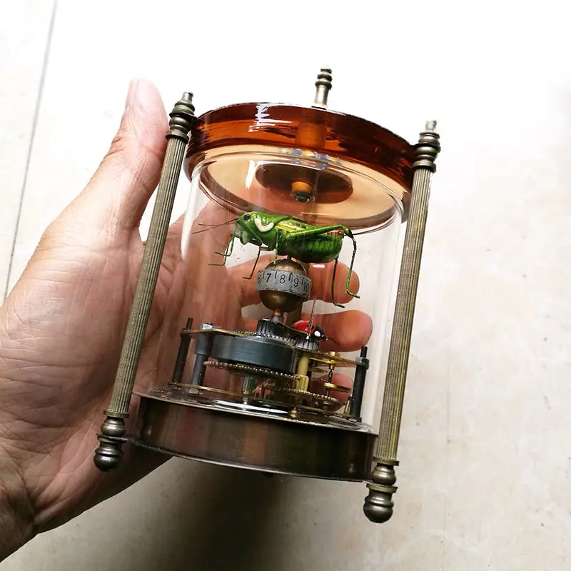 Antique Clocks, European Clocks, Classical Mechanical Watches, Pure Copper Fun Series Grasshopper Pocket Watches 4