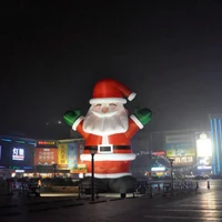 Smiley Giant Inflatable Santa Claus Outdoor Christmas Decoration Inflatables Lighted Santa Blow Up Yard Lawn Xmas Holiday Party 2