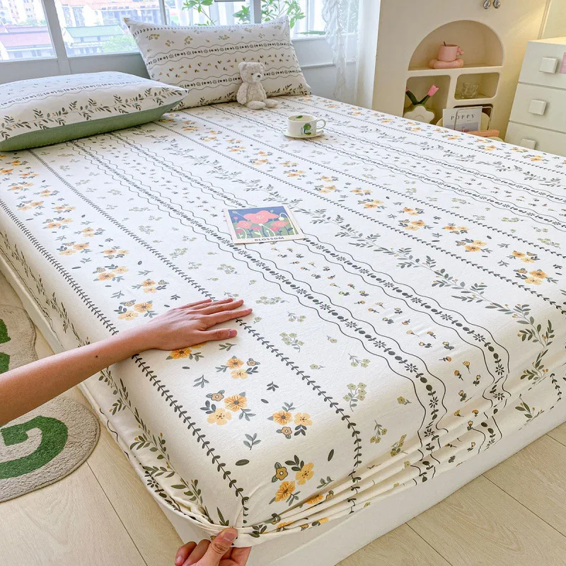 

Pure Cotton Bedsheet Single Piece All Cotton Bedsheet Simmons Mattress Protective Cover Dust Cover Bedsheet Cover