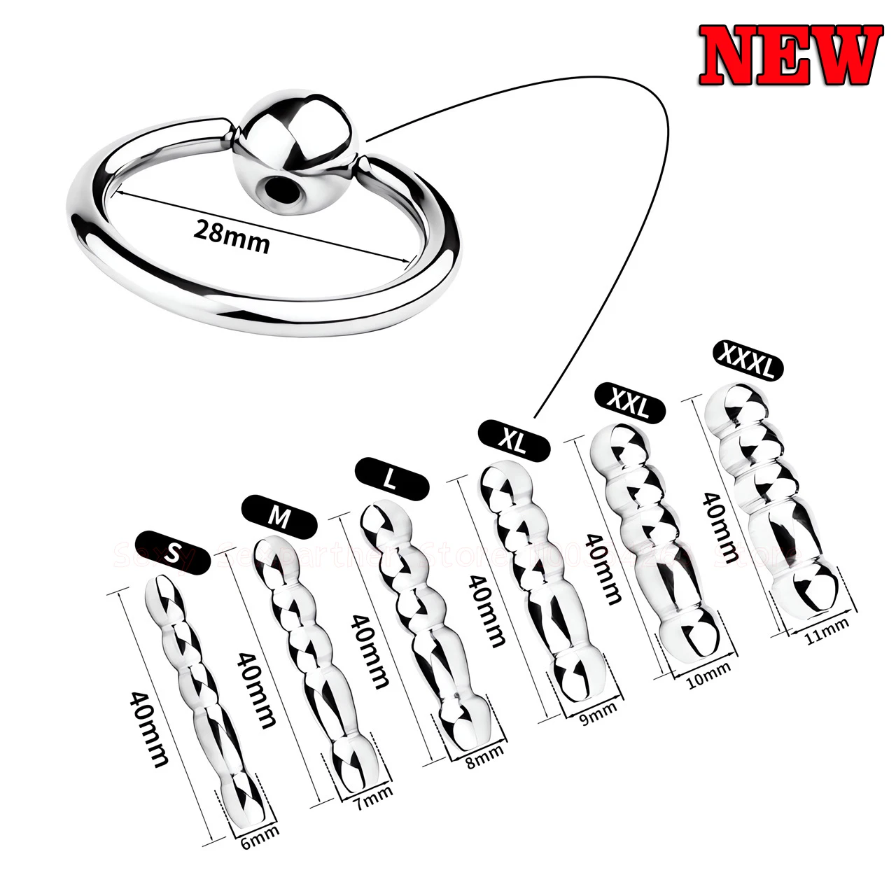 NEW Stainless Steel Male Urethral Beads Urethral Masturbation Hollow Horse Eye Stick Dilator Smooth Multi Size Cock Plug Sex Toy