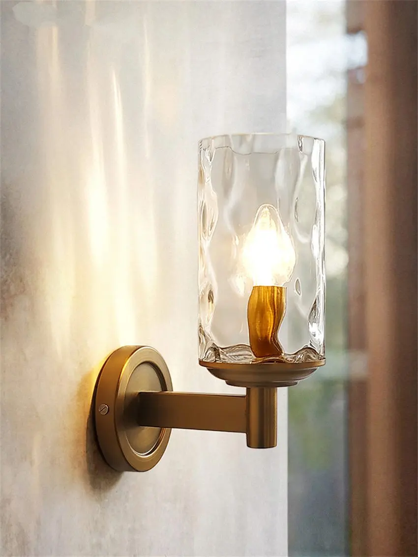 

Настенные светильники из золотистого металла, прикроватная лампа для спальни, лампа E14, в американском и индустриальном стиле, освещение для гостиной, прихожей, бра