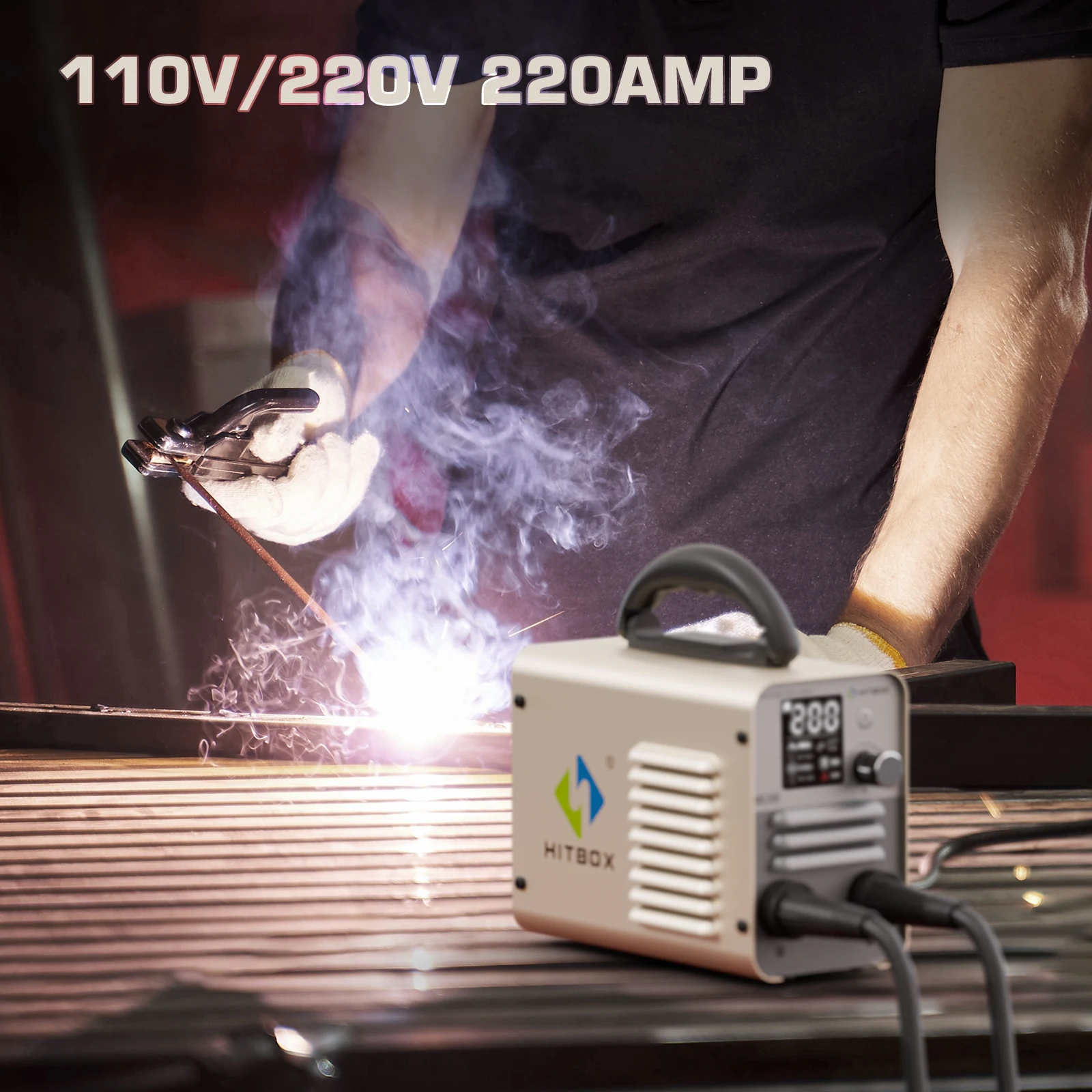 HITBOX MMA Welder ARC200 2 In 1 Welding Machine 110V/220V