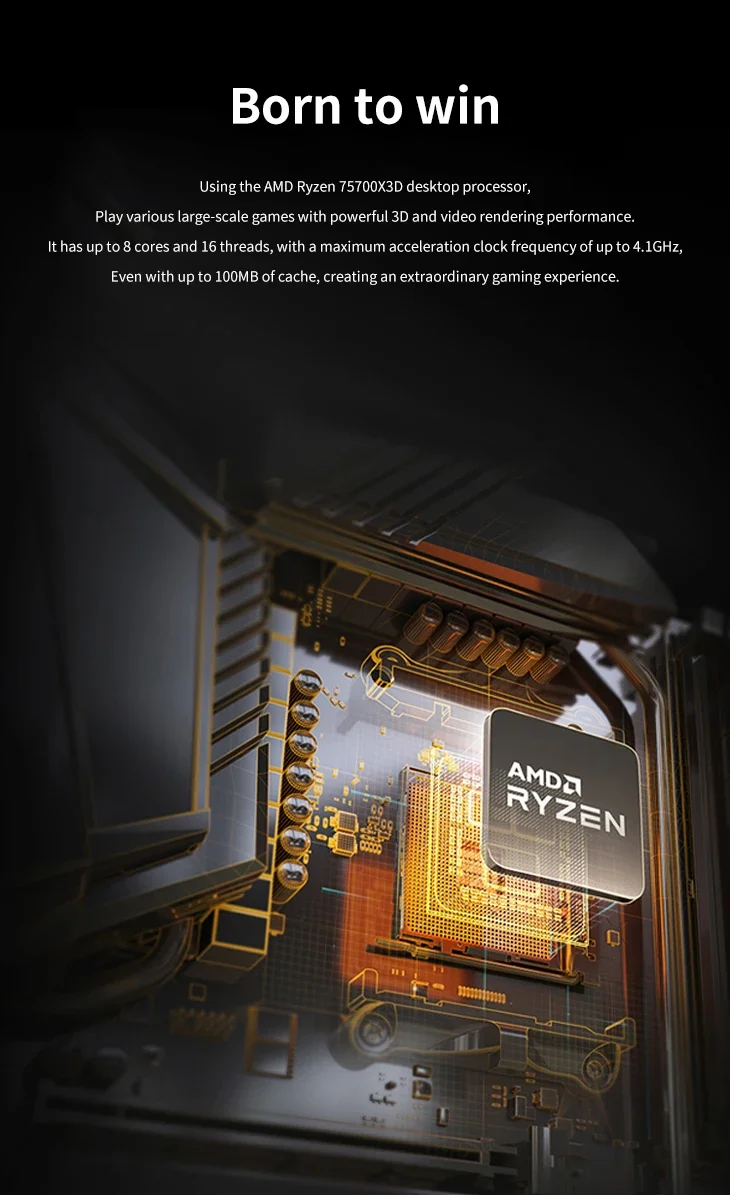 AMD Ryzen 7 5700X3D 5000シリーズ CPU New AMD Ryzen 7 5700X3D - R7 5700X3D 5000 Series 8-Core 4.1