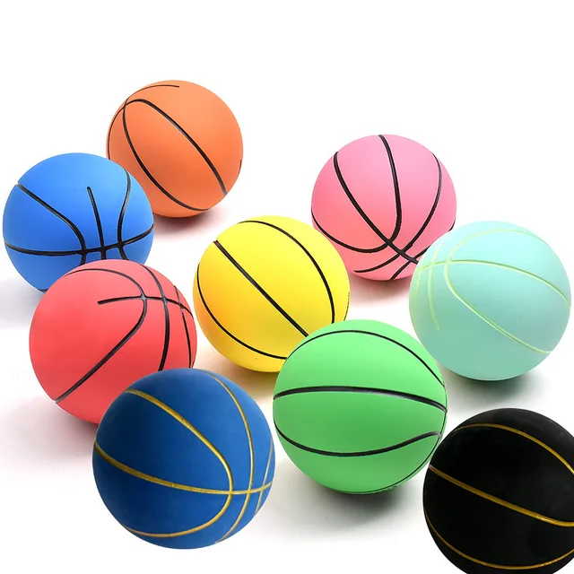 6cm Ultra-high Elastic Mini Rubber Small Basketball Decompression Hollow Elastic Ball Children's Toy MINI Basketball Gift 5