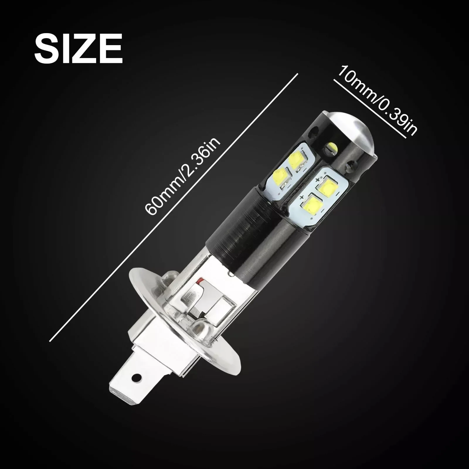 4개 H1 LED 자동차 헤드라이트 3200Lm 12V 24V 100W 6000K 백색 상하향등 안개등 전구 슈퍼 밝은 주행 DRL 전구