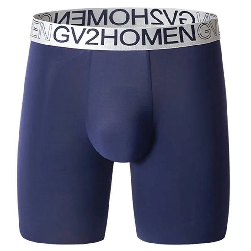 

Мужское нижнее белье, боксеры, шорты для мужчин, мужские нейлоновые бесшовные боксеры, мужские цельнокроеные трусы с U-образным выпуклым мешочком и длинными штанинами, Cueca Calzoncillo2