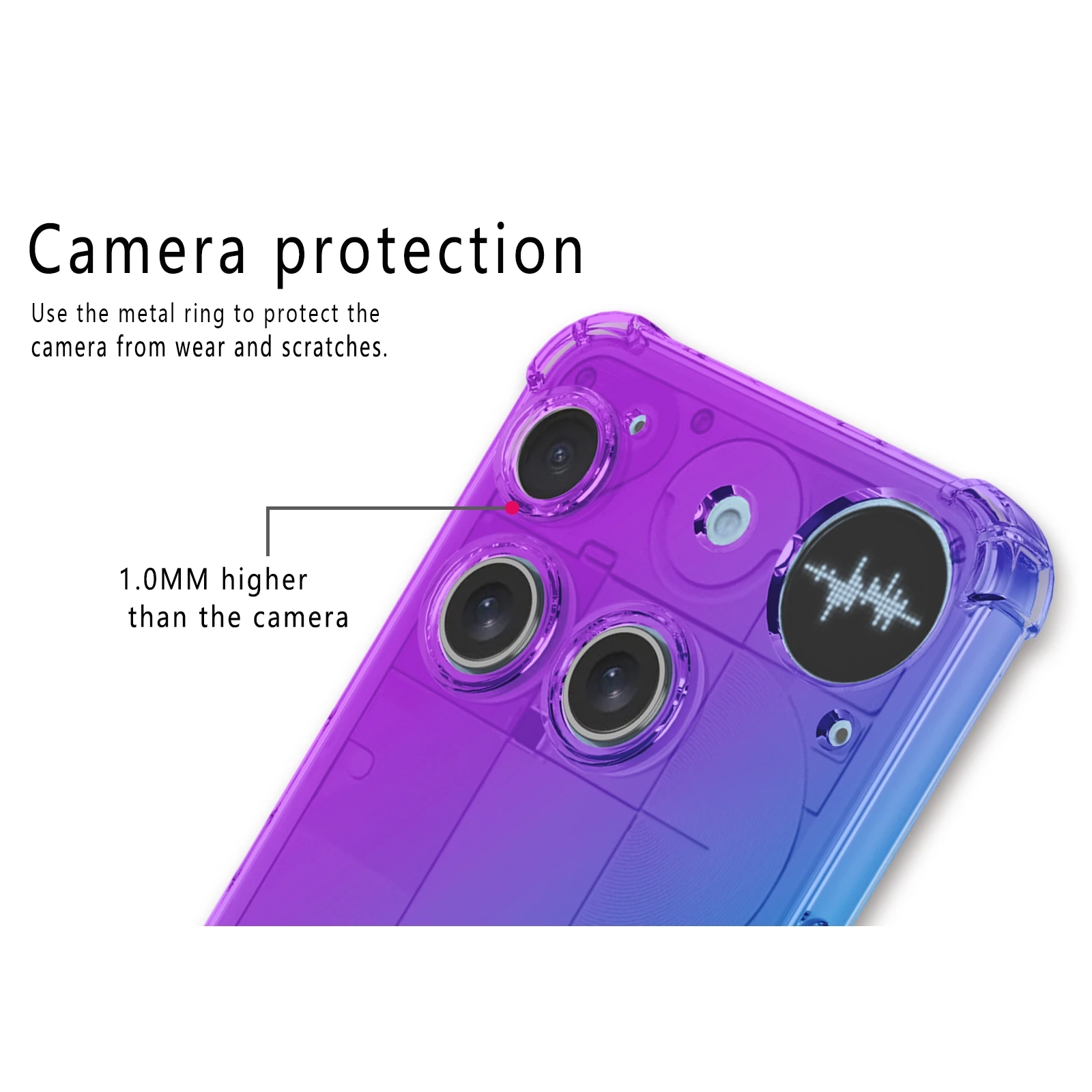 Gradient Shockproof TPU Case - Enhanced Protective Back Cover