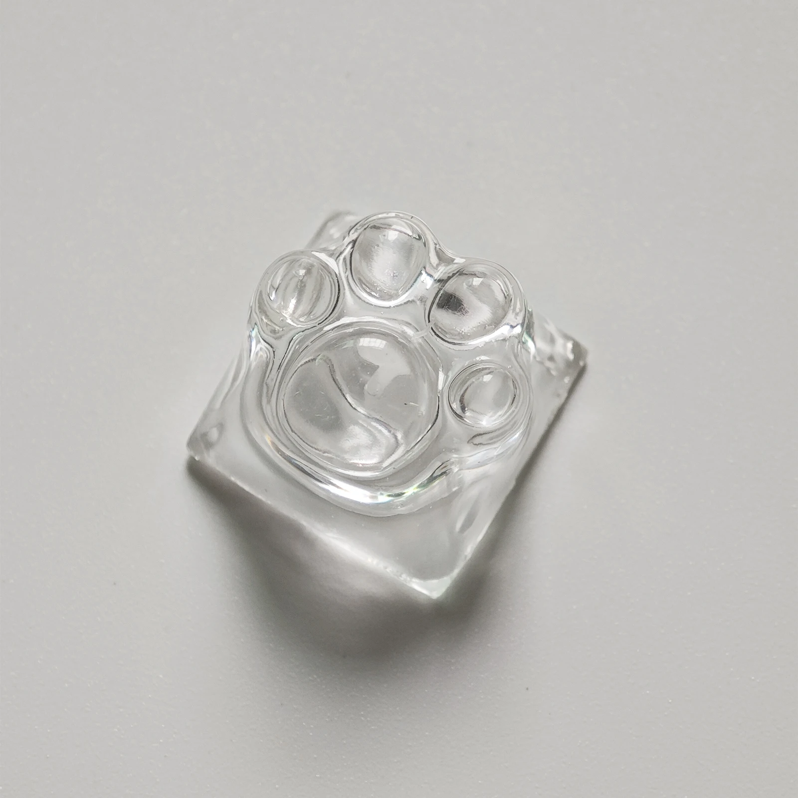 Backlit Cat Paw Crystal Keycap - Cute DIY Personalized Key Caps