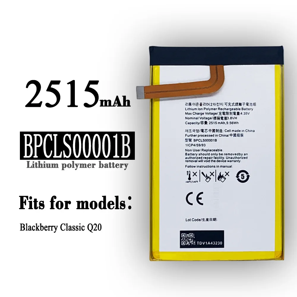 

Высококачественный Сменный аккумулятор для Blackberry Classic Q20 BPCLS00001B, встроенные литиевые батареи большой емкости