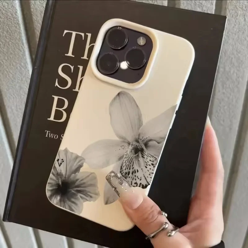 Elegant Lily Flower Art Design Lichee Phone Case